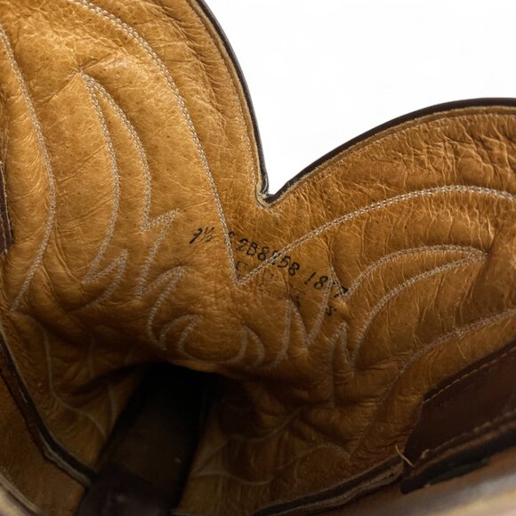 Boulet Brown Leather Western Cowboy Biker Boots Men's 9.5 - Picture 11 of 14